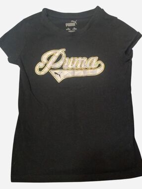Puma Black Graphic Logo Tee